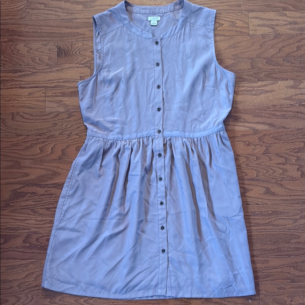 J. Crew taupe button dress